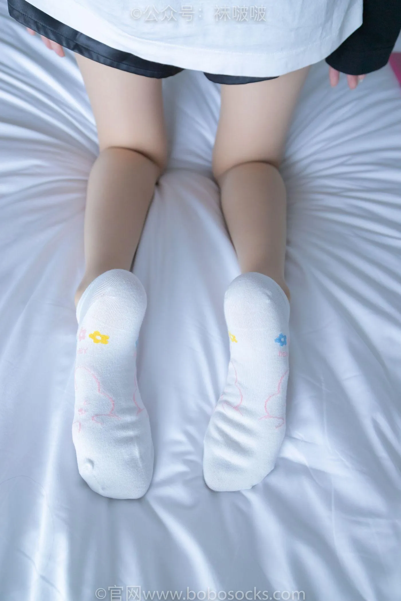 [BoBoSocks袜啵啵]NO.015 稚予-阿迪板鞋、白色短棉袜、肉丝 [135P]插图5